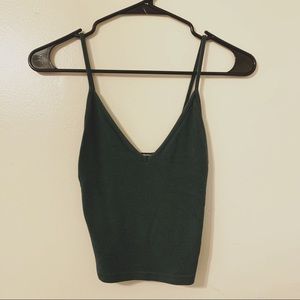 Brandy Melville green crop tank top